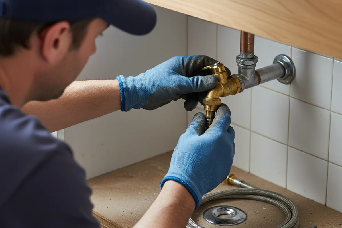 Shutoff valve and fitting work during Faucet and Fixture Repair in Aledo